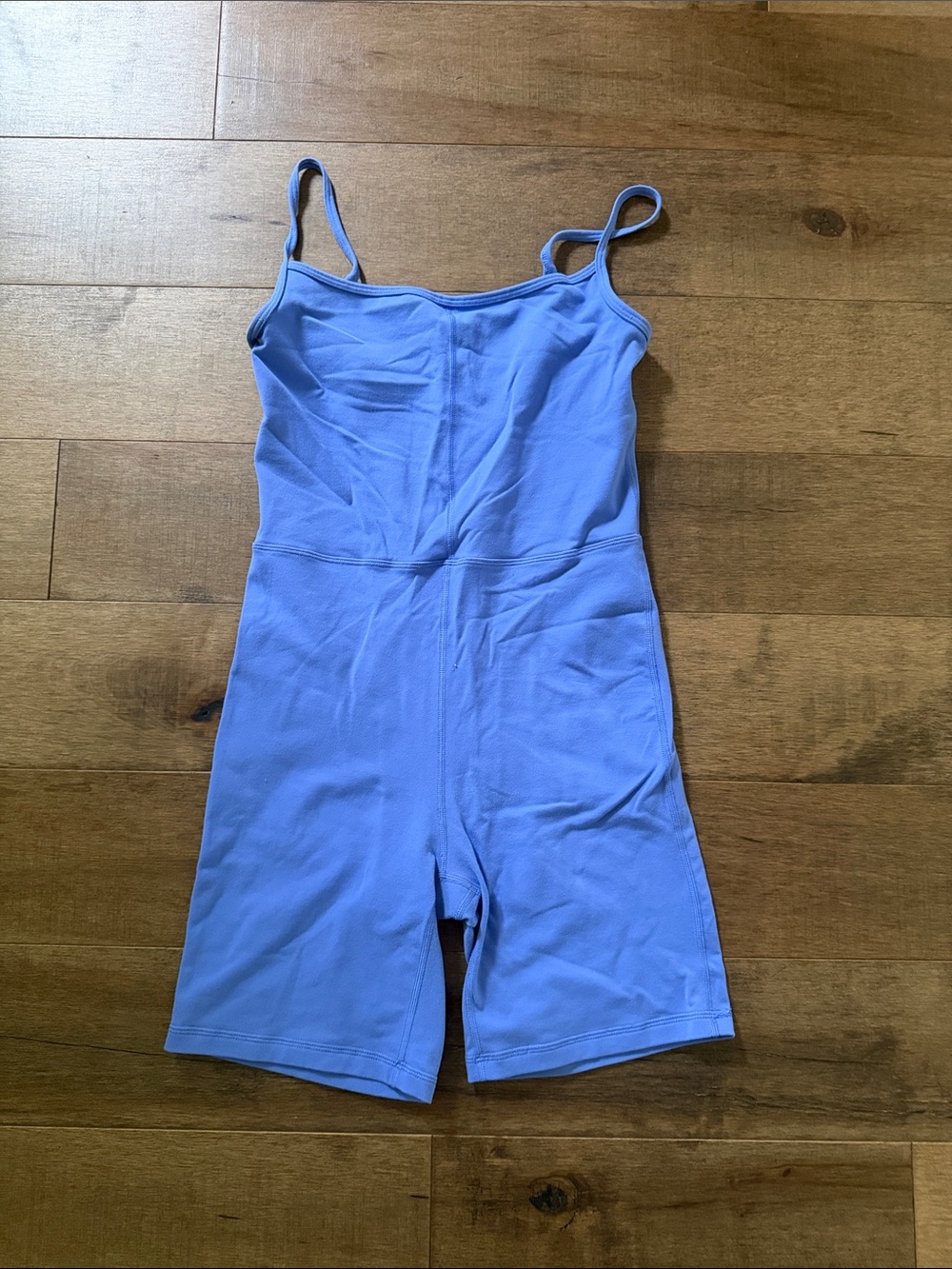 Wilfred Periwinkle Spaghetti-Strap Biker Romper 🎉